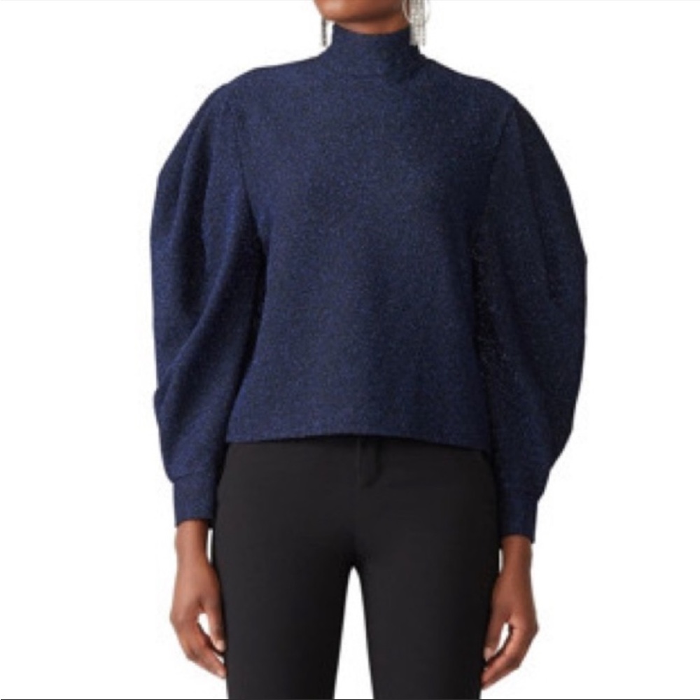 PatBo Super Sleeve Lurex Top